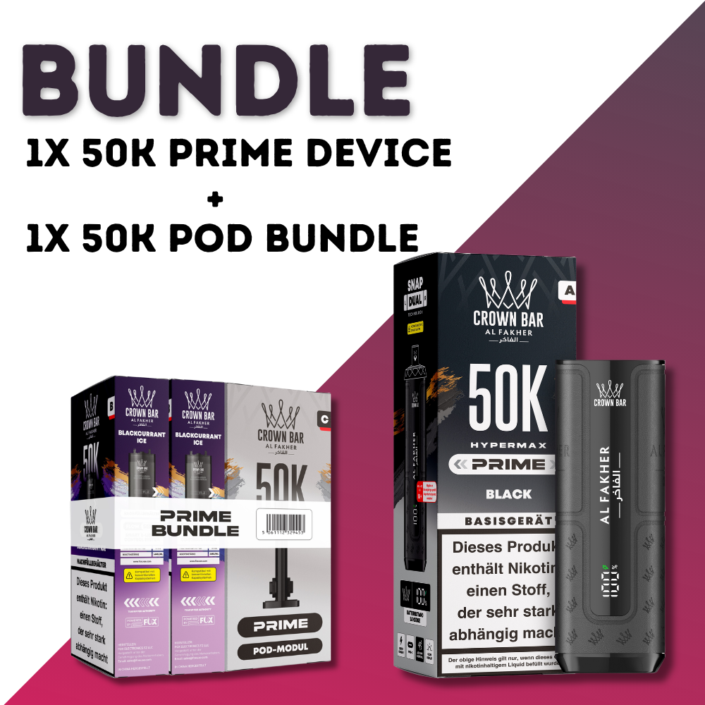 Al Fakher 50K HYPERMAX BUNDLE mit Akkuträger und zwei 10-ml-Pods